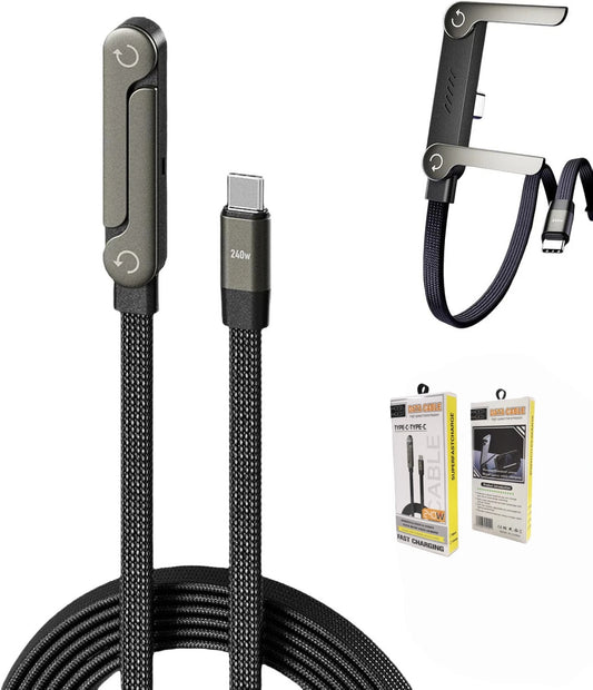 Câble USB-C 240W Charge Rapide + 1 Kit d'adaptateurs + 1 boîtier de charge rapide offert