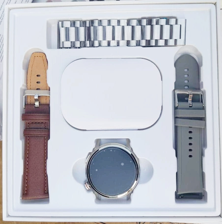 La Montre Connectée G31 avec 3 Bracelets Offerts (Cuir/Silicone/Chaine)